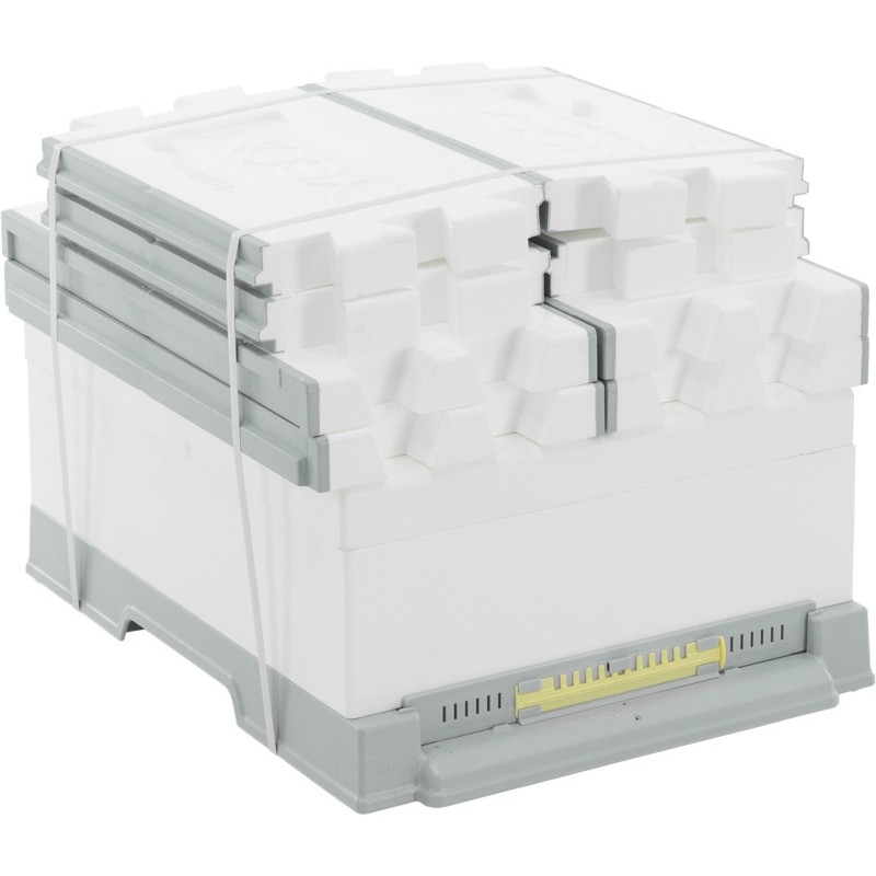 Multi-frame American Langstroth beehive, 10 frames, low roof, not painted Multi-frame American Langstroth beehive, 10 frames, low roof, not painted