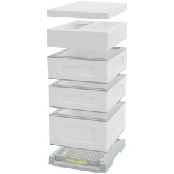 copie de copie de Multi-frame American Langstroth beehive, 10 frames, low roof, not painted copie de copie de Multi-frame American Langstroth beehive, 10 frames, low roof, not painted