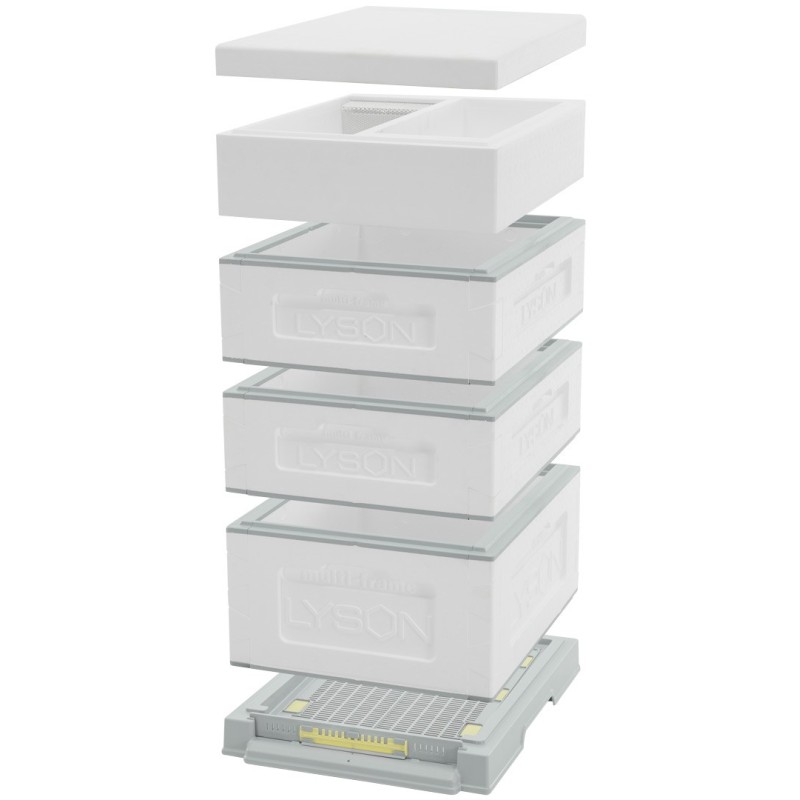 copie de copie de Multi-frame American Langstroth beehive, 10 frames, low roof, not painted copie de copie de Multi-frame American Langstroth beehive, 10 frames, low roof, not painted